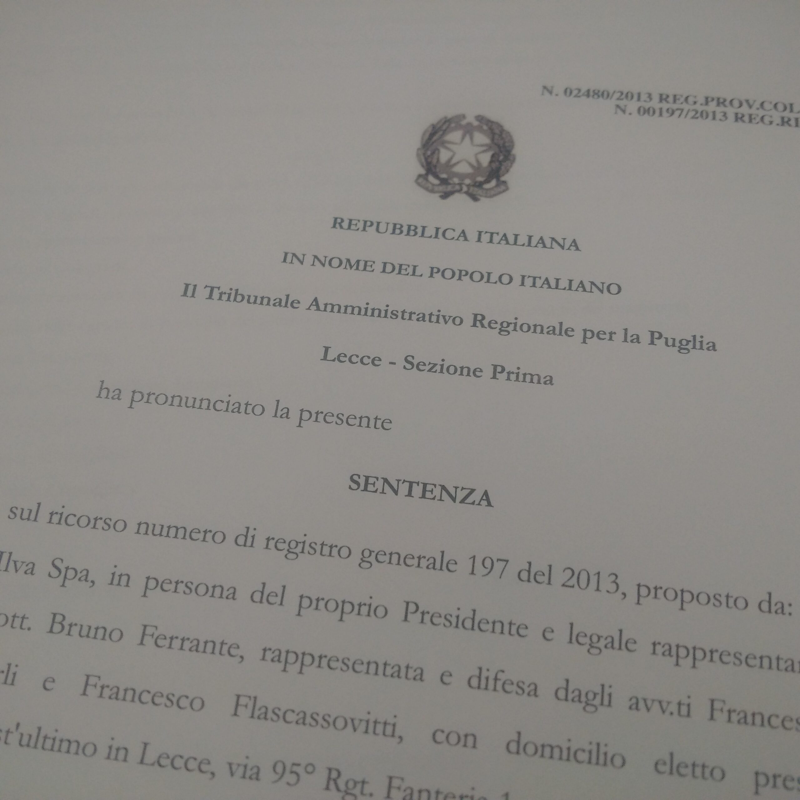 Correnti | Ilva. I Dati Oggettivi E Le Sentenze Dei Tribunali.